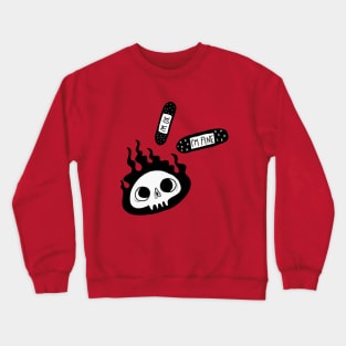 I'm ok I'm fine sarcastic skull harajuku Crewneck Sweatshirt